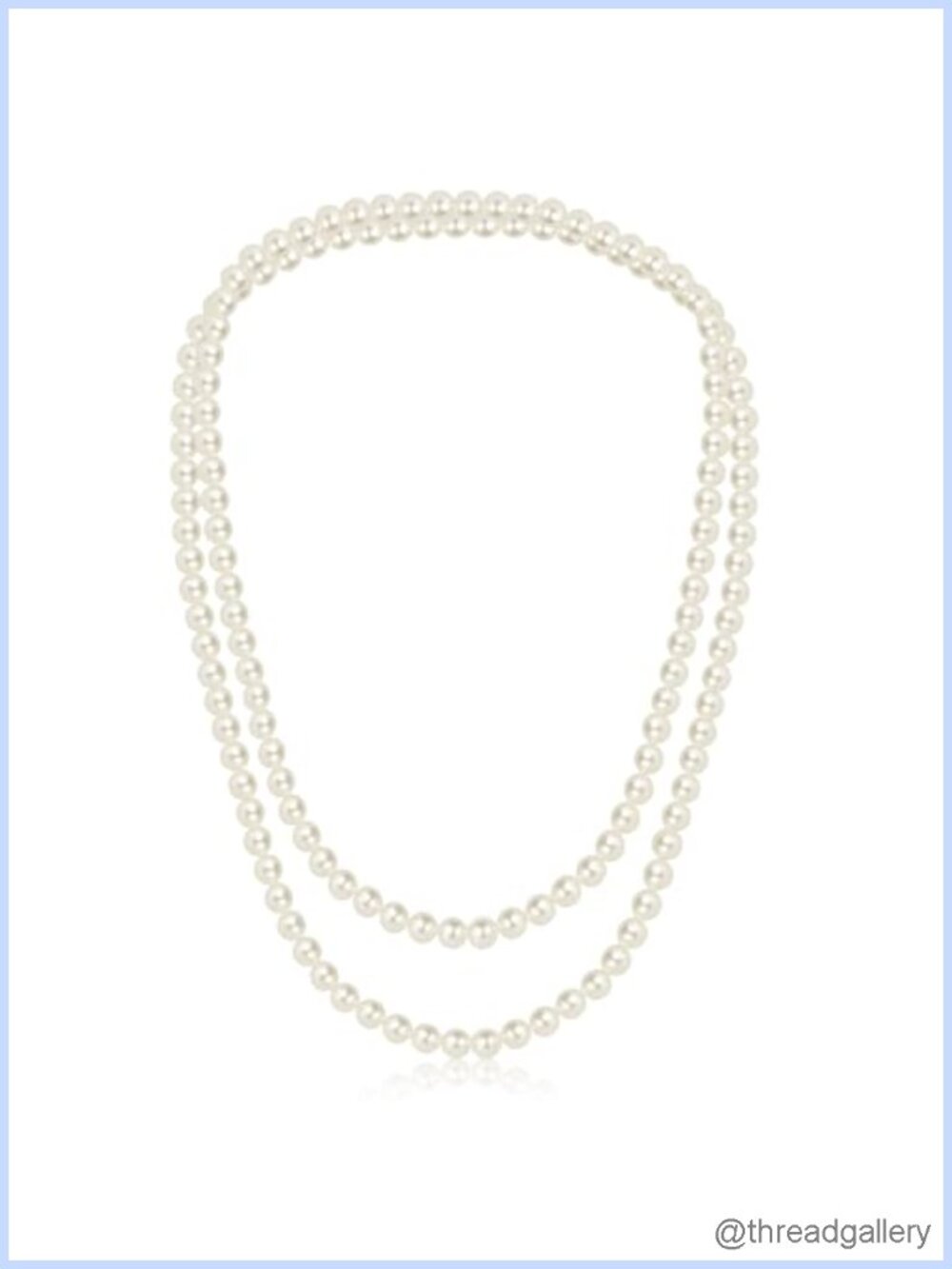 Long Faux Pearl Necklace 59 Inch 8mm Round Beaded Strand